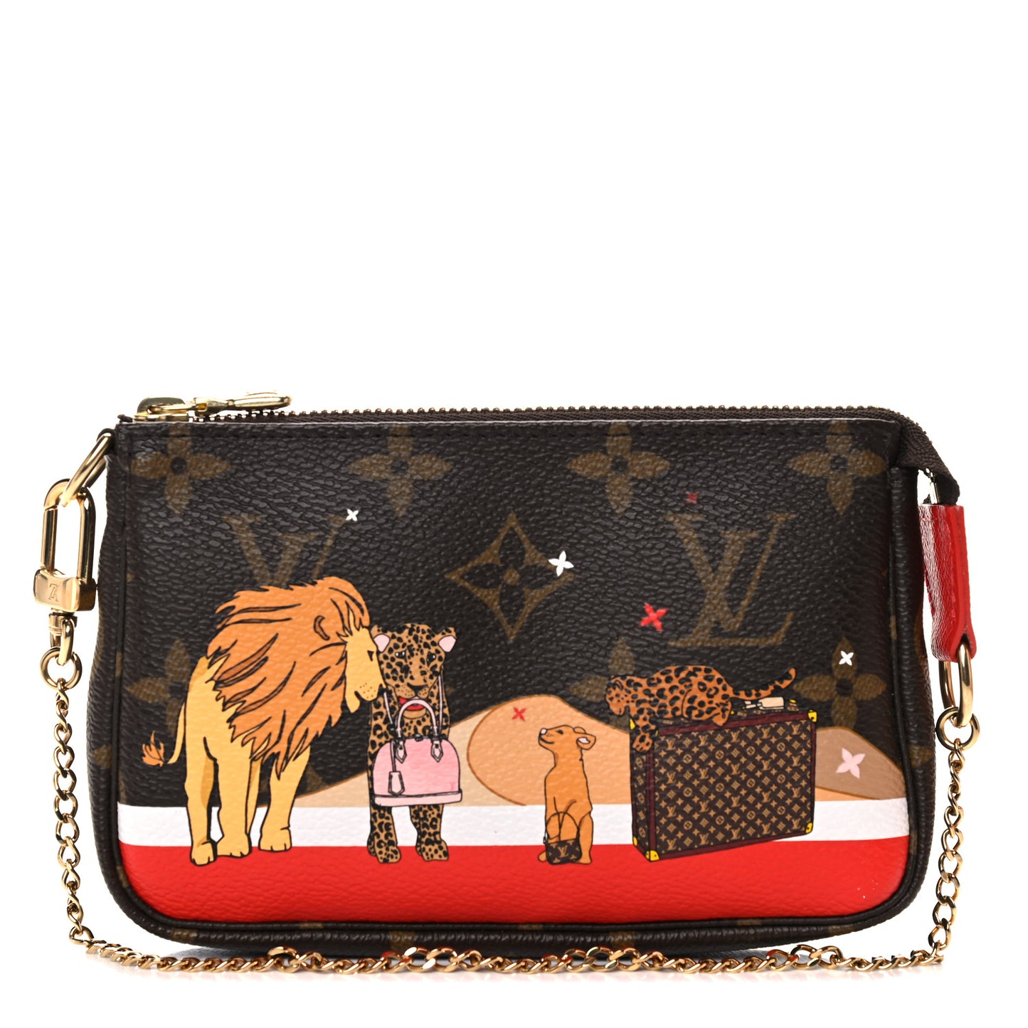 Monogram 2018 Christmas Animation Mini Cats Pochette Accessories