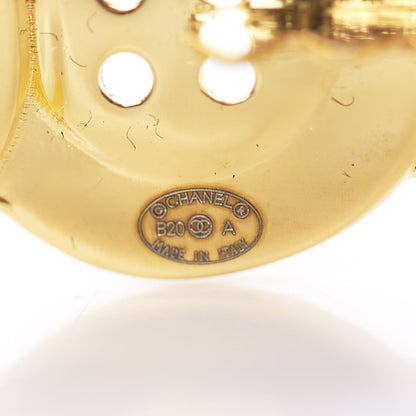 Chanel Button Paris CC Hair Clip Barrette Gold 3 of 3