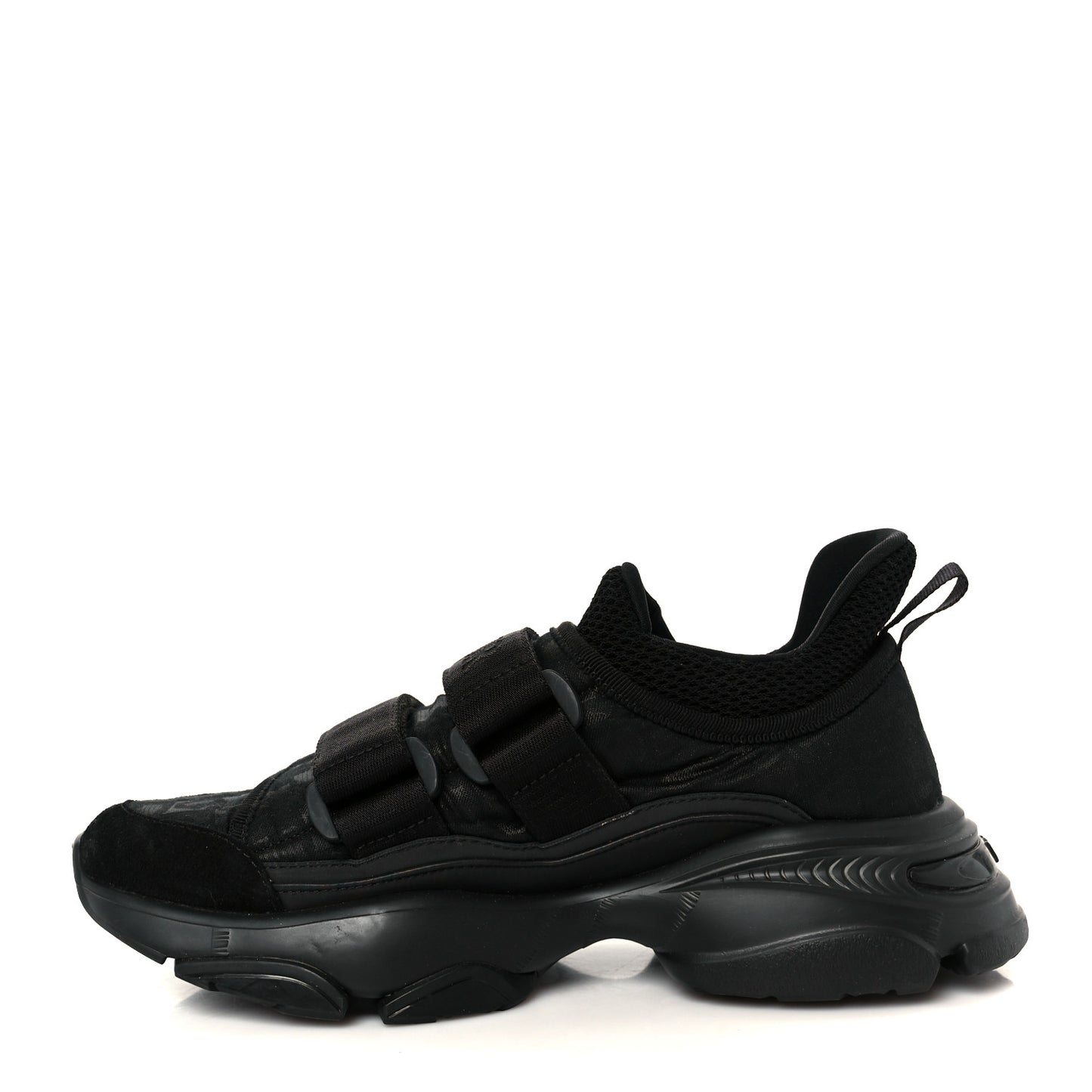 Shiny Oblique Technical Fabric Nylon Womens D-Wander Sneakers 35.5 Black