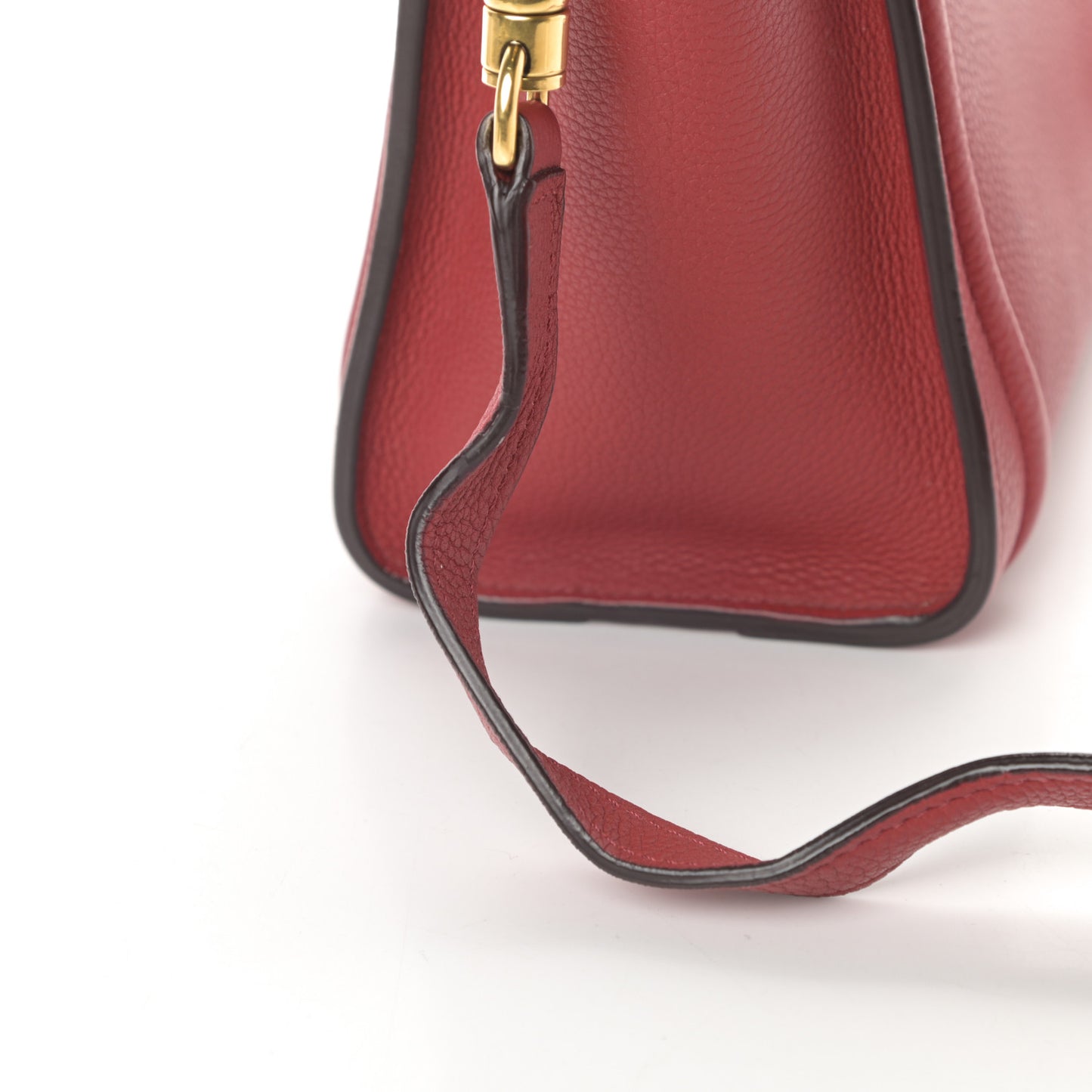 Drummed Calfskin Nano Luggage Red