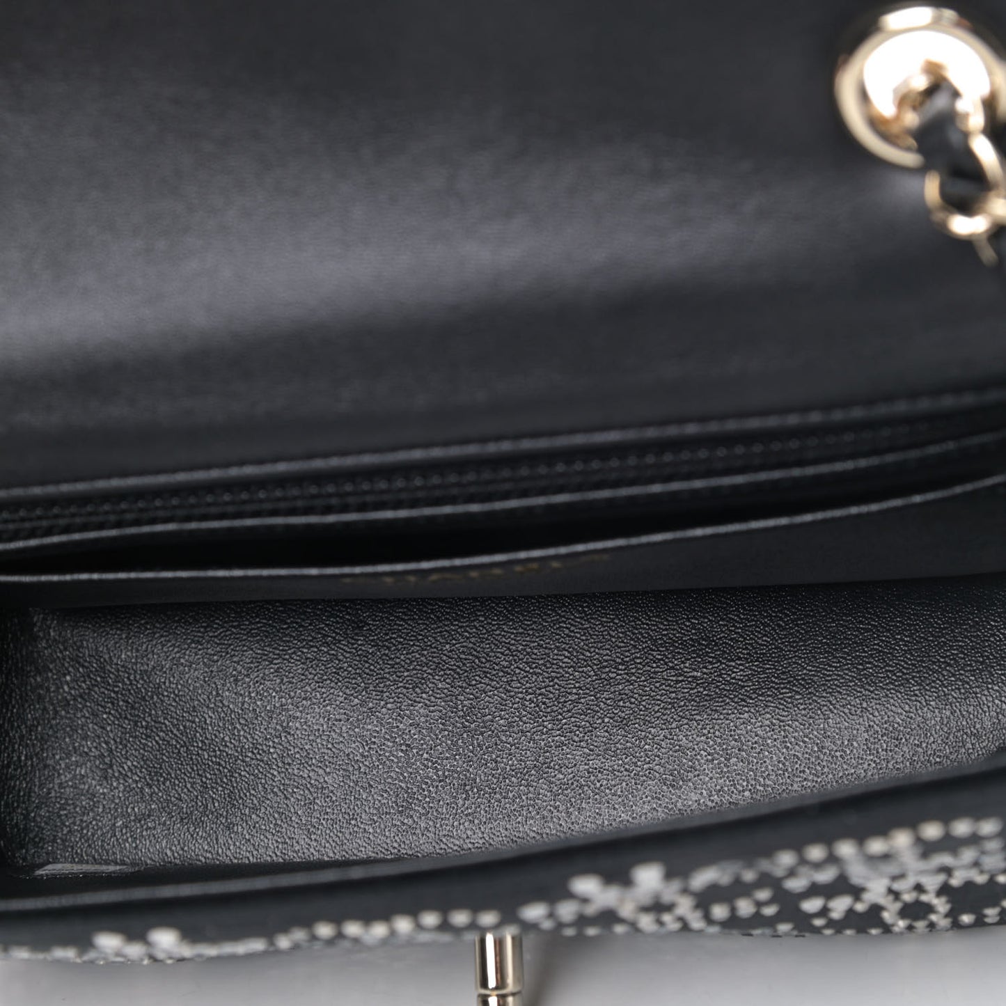 Velvet Crystal Mini Rectangular Flap Black