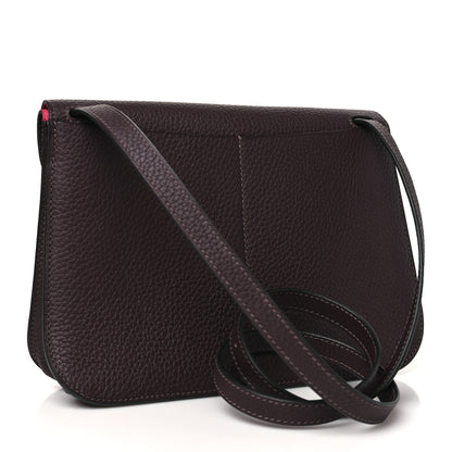 Hermes Taurillon Clemence Verso Halzan 25 Rouge Sellier Framboise 3 of 11