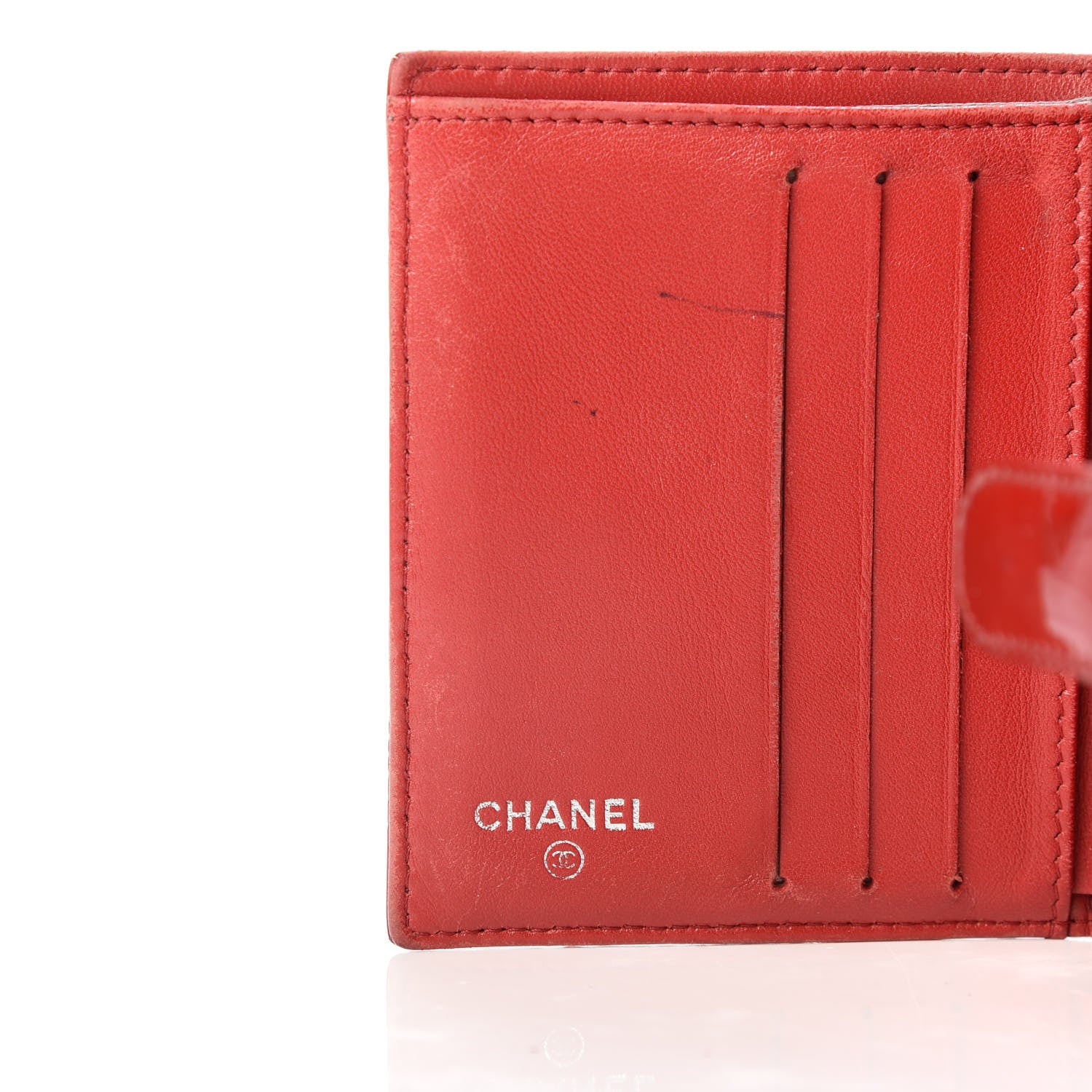 Chanel Patent Calfskin Lucky Symbols Compact French Flap Wallet Red 6 of 7