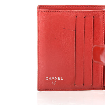 Chanel Patent Calfskin Lucky Symbols Compact French Flap Wallet Red 6 of 7