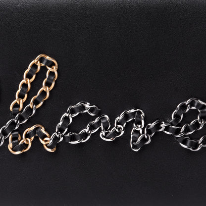 Chanel Calfskin Chain 20s Signe Wallet on Chain WOC Black 8 of 11