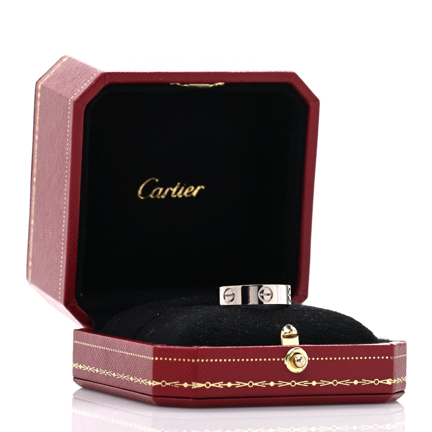 18K White Gold 5.5mm LOVE Ring 56 7.75