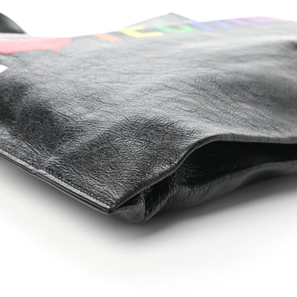 Balenciaga Agneau I Love Techno Supermarket Shopper L Black Multicolor 8 of 9