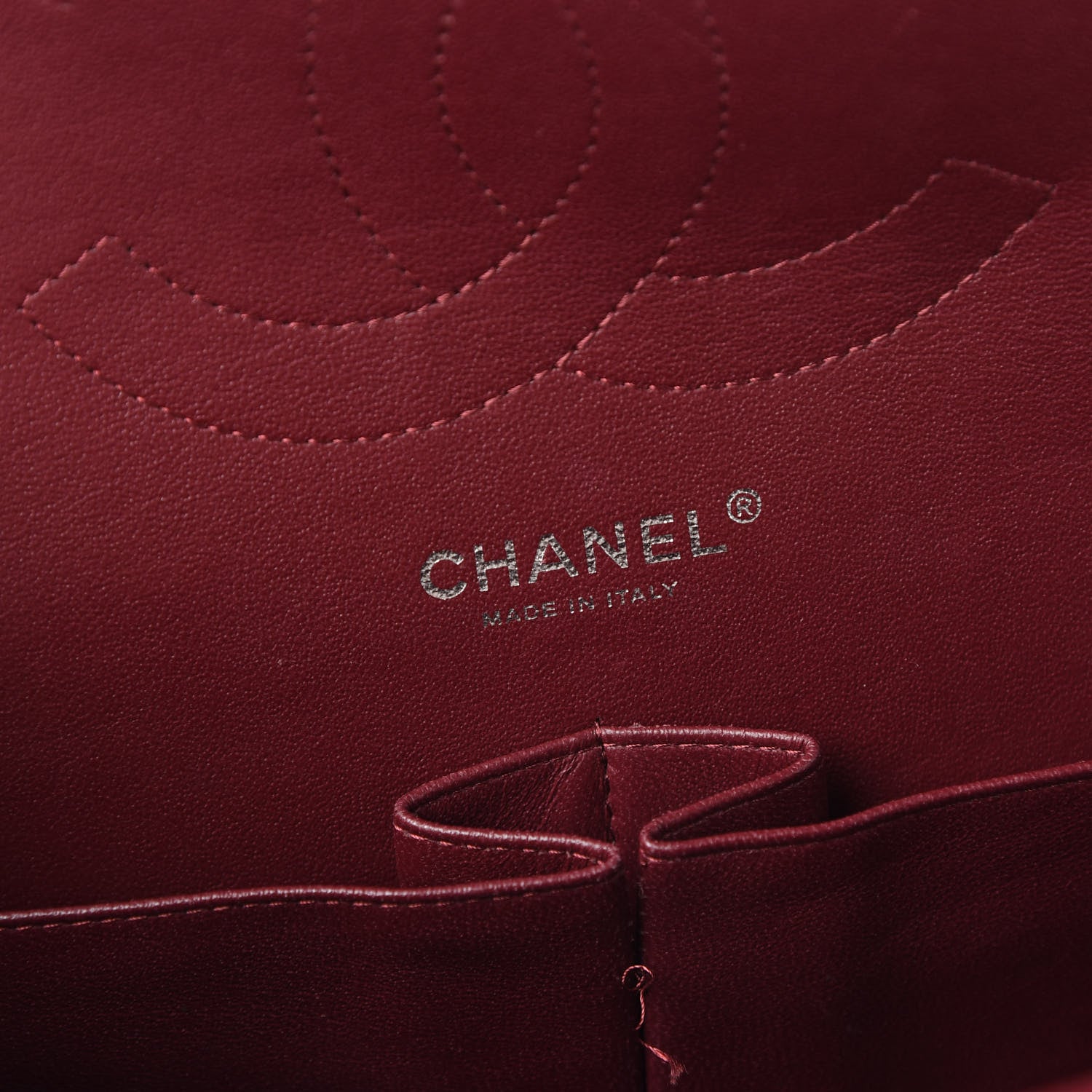 Chanel Striated Patent Quilted Jumbo Double Flap Burgundy 7 of 11