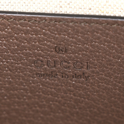 Gucci Monogram Jumbo GG Textured Dollar Calfskin Pouch Camel Ebony New Acero Camel Ebony New Acero 6 of 7