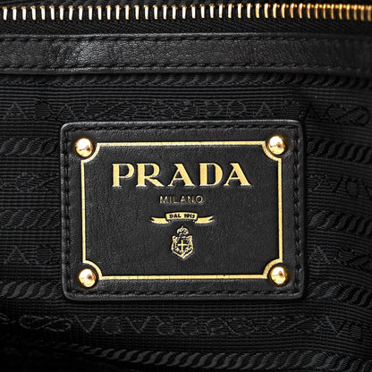 Prada Tessuto Nylon Chevron Quilted Chain Tote Black 6 of 13