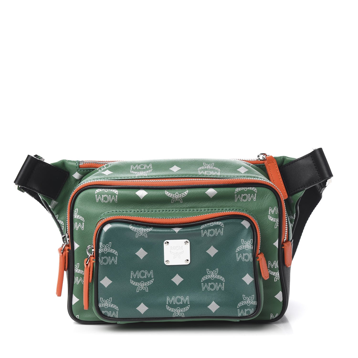 MCM Visetos Reflective Nylon Resnick Small Belt Bag Eden 1 of 9