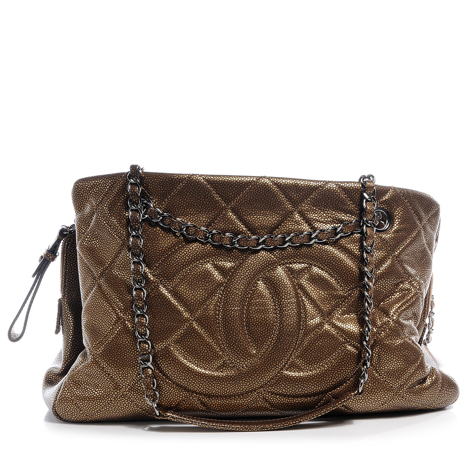 Chanel Caviar Timeless CC Shopping Tote Bronze 1 of 8
