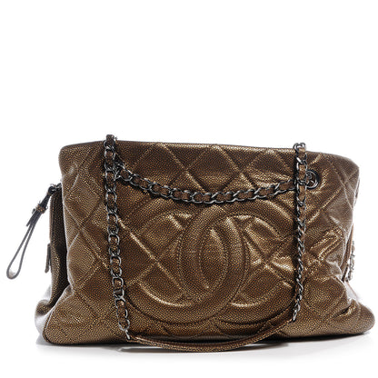 Chanel Caviar Timeless CC Shopping Tote Bronze 1 of 8