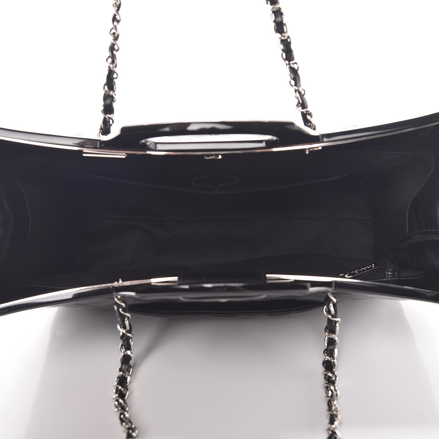 Chanel Glazed Calfskin Quilted Small CC Delivery Tote Black 13 of 17