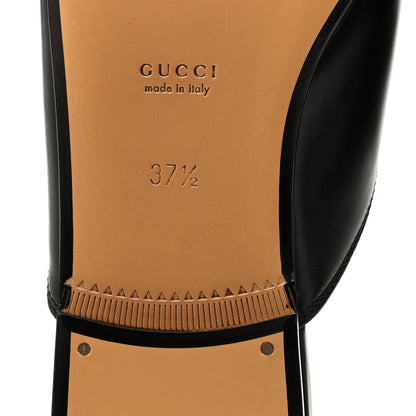 Gucci Calfskin Womens Princetown Slippers 37.5 Black 8 of 10
