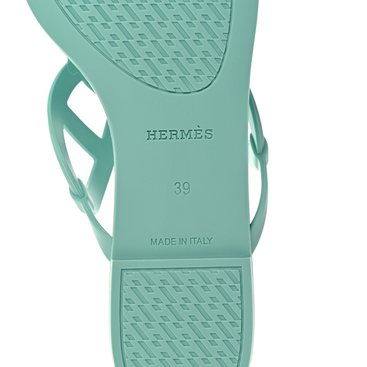 Hermes Rubber Womens Egerie Sandals 39 Vert Embrun 6 of 9