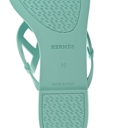 Hermes Rubber Womens Egerie Sandals 39 Vert Embrun 6 of 9