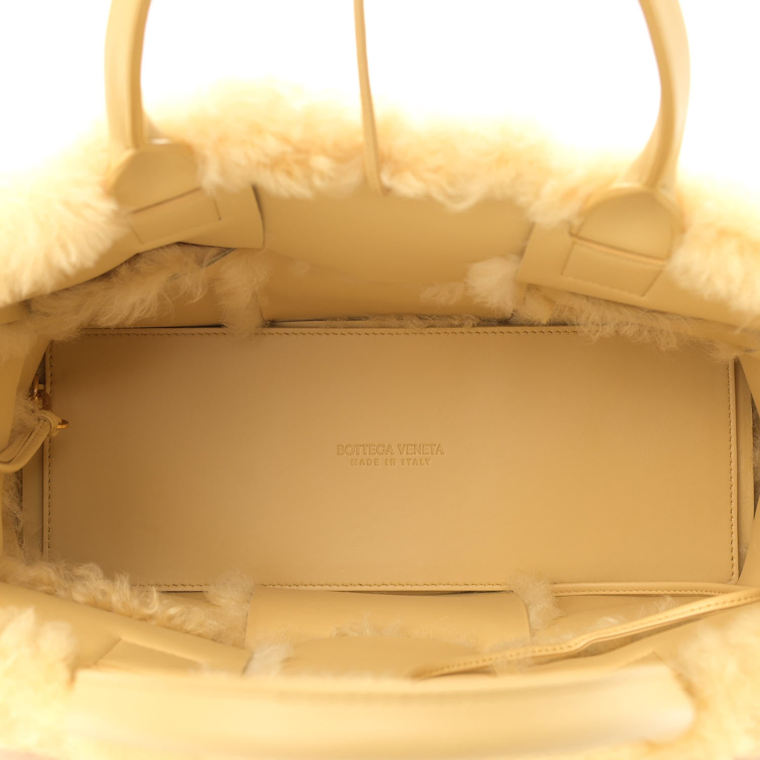 Bottega Veneta Shearling Small Intrecciato Arco Tote Teddy 8 of 10