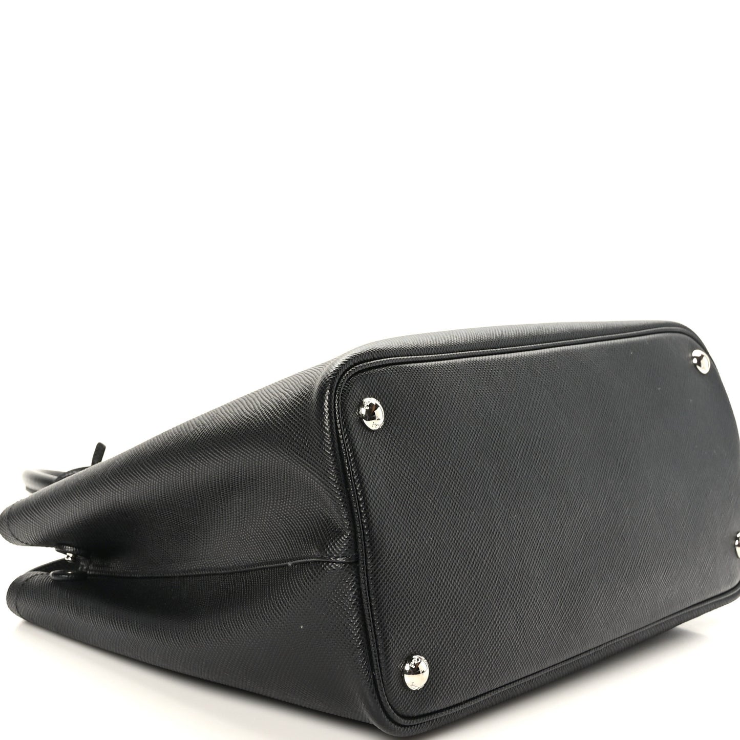 Saffiano Cuir Medium Double Handle Tote Black