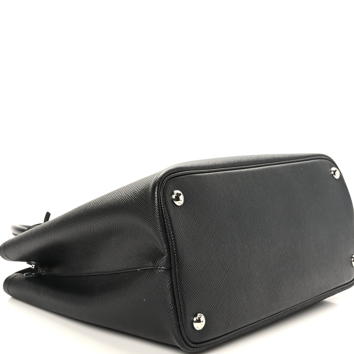 Prada Saffiano Cuir Medium Double Handle Tote Black 4 of 8