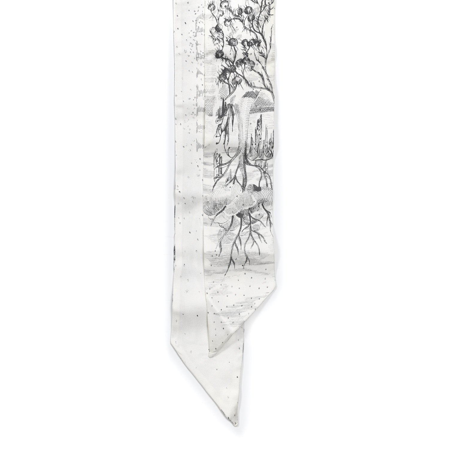 Christian Dior Silk ABCDior H Mitzah Scarf Grey 3 of 4