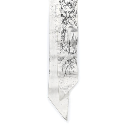 Christian Dior Silk ABCDior H Mitzah Scarf Grey 3 of 4