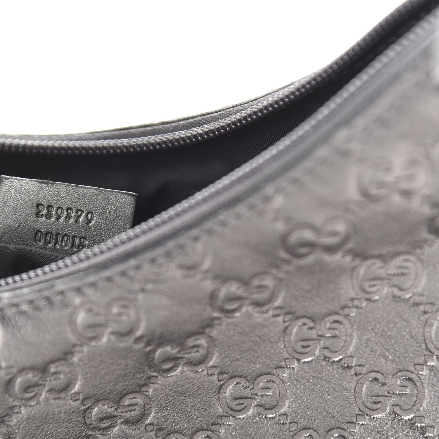 Guccissima Small Shoulder Bag Pewter