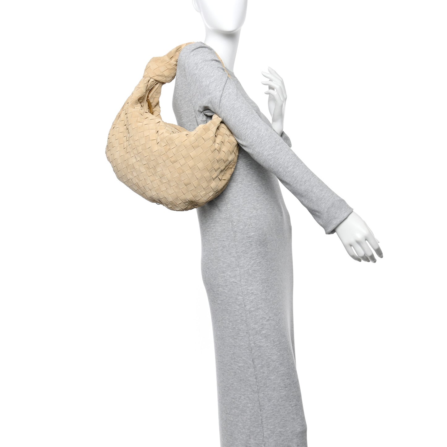 Suede Intrecciato Small Jodie Sand