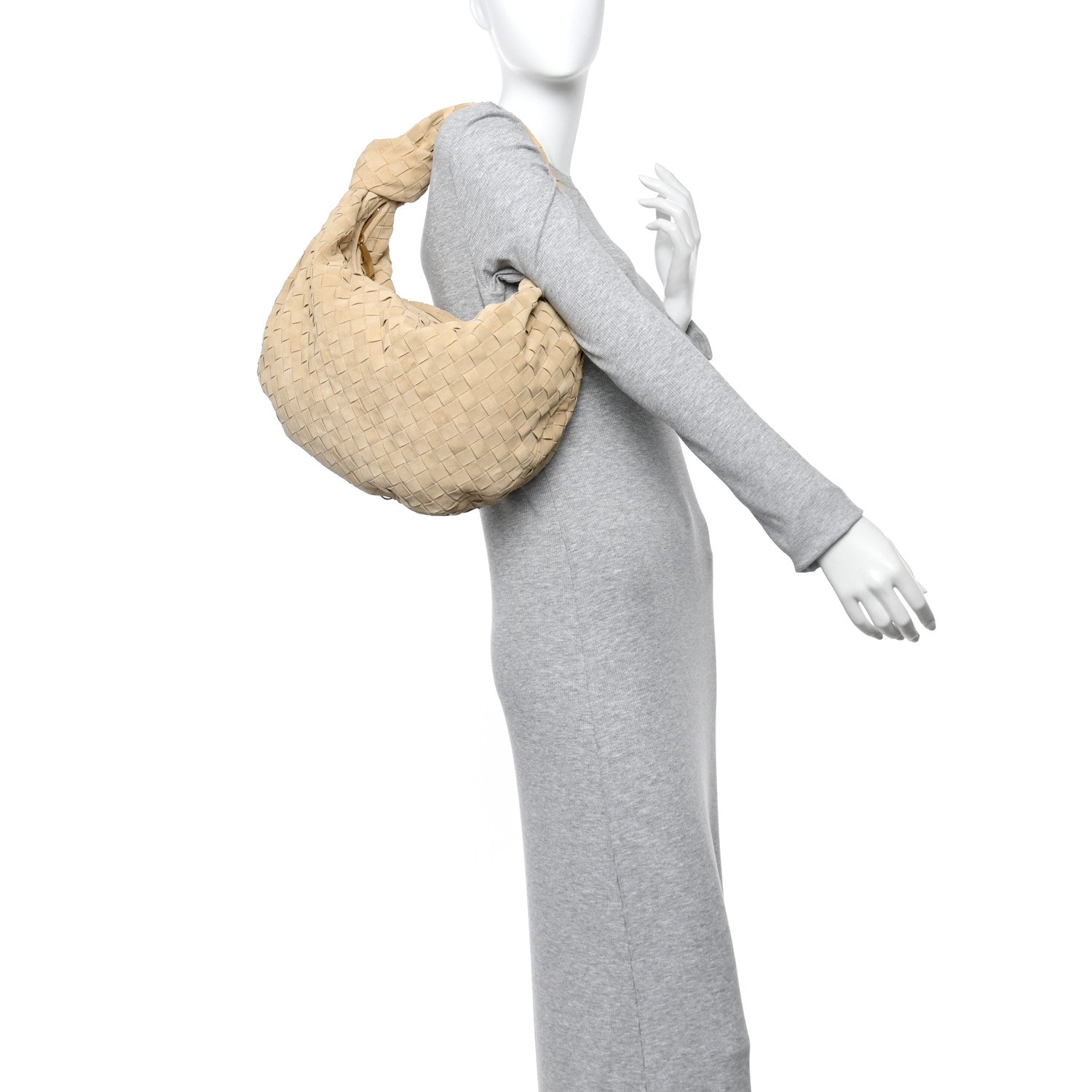 Bottega Veneta Suede Intrecciato Small Jodie Sand 2 of 10