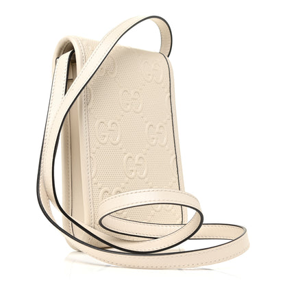 Gucci Calfskin GG Tennis Embossed Mini Crossbody Bag Mystic White 3 of 11
