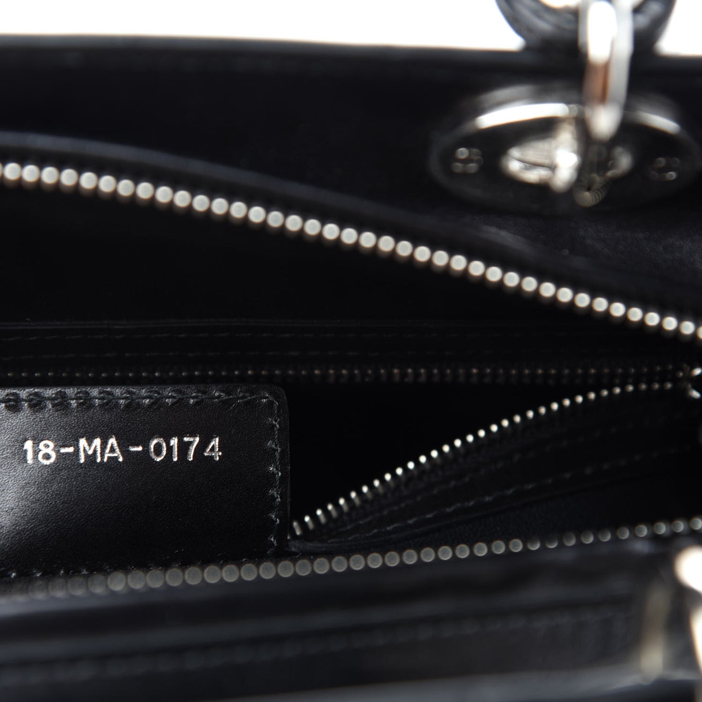 Box Calfskin Lady Dior Pouch Tote Black