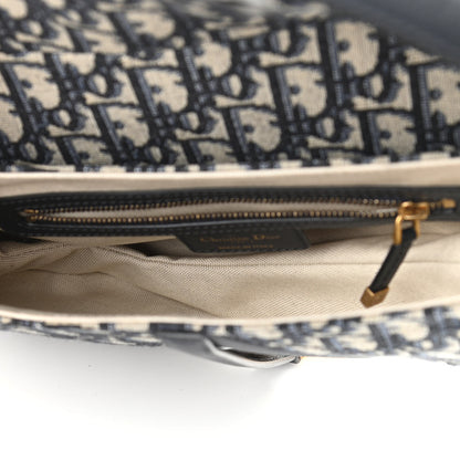Christian Dior Oblique Saddle Bag Blue 4 of 9