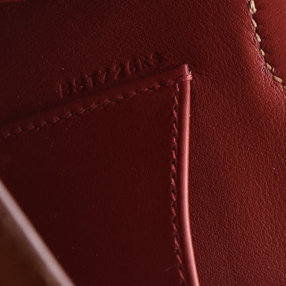 Hermes Swift Horseshoe Kelly Pochette Clutch Gold Rouge H 9 of 11