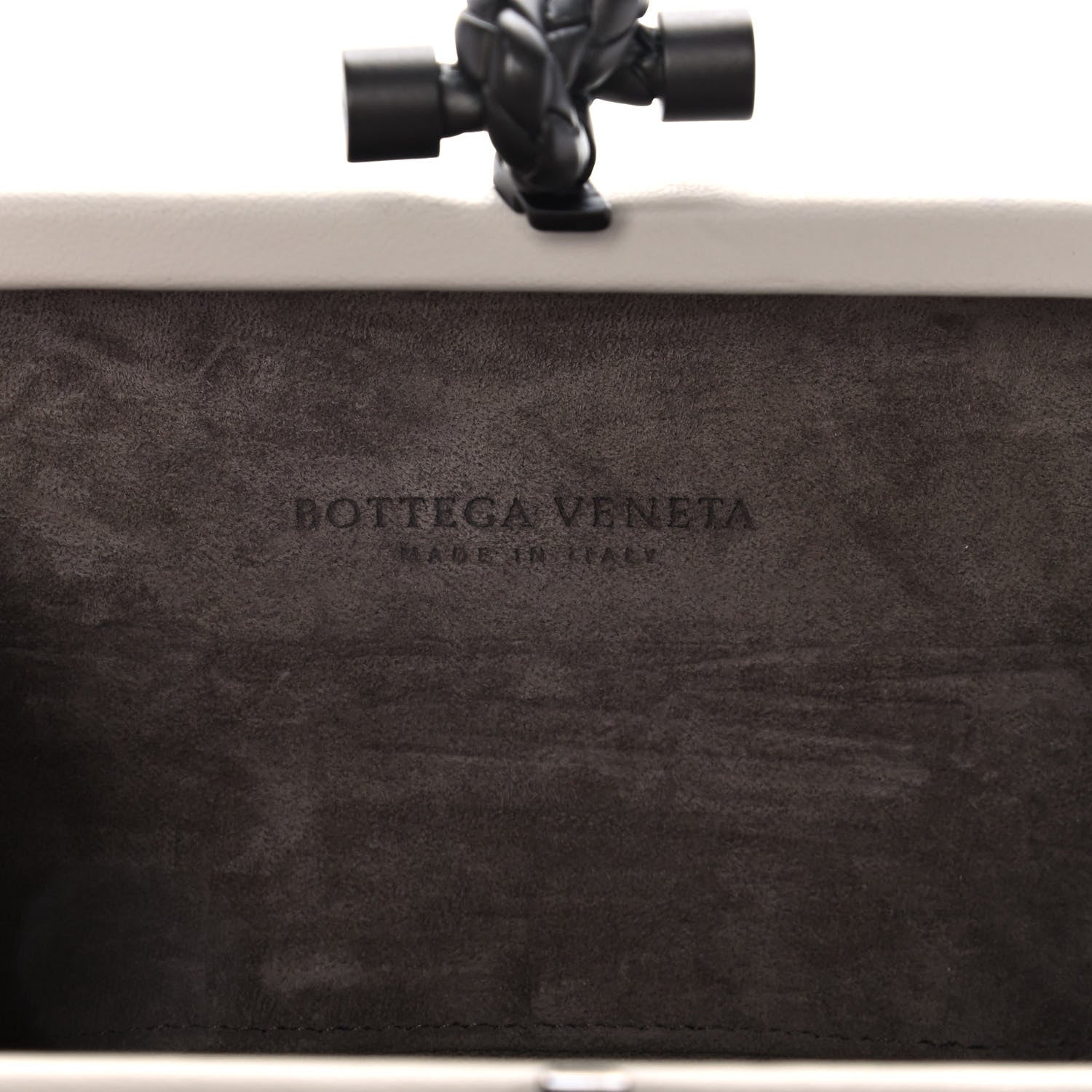Bottega Veneta Nappa Intrecciato Metallic Placcato Knot Clutch Cream 6 of 9