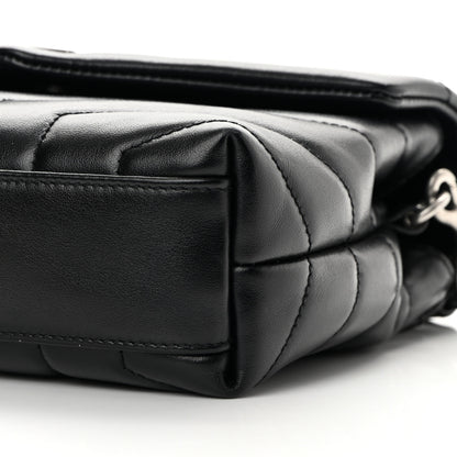 Saint Laurent Calfskin Y Quilted Monogram Toy Loulou Crossbody Bag Black 10 of 16
