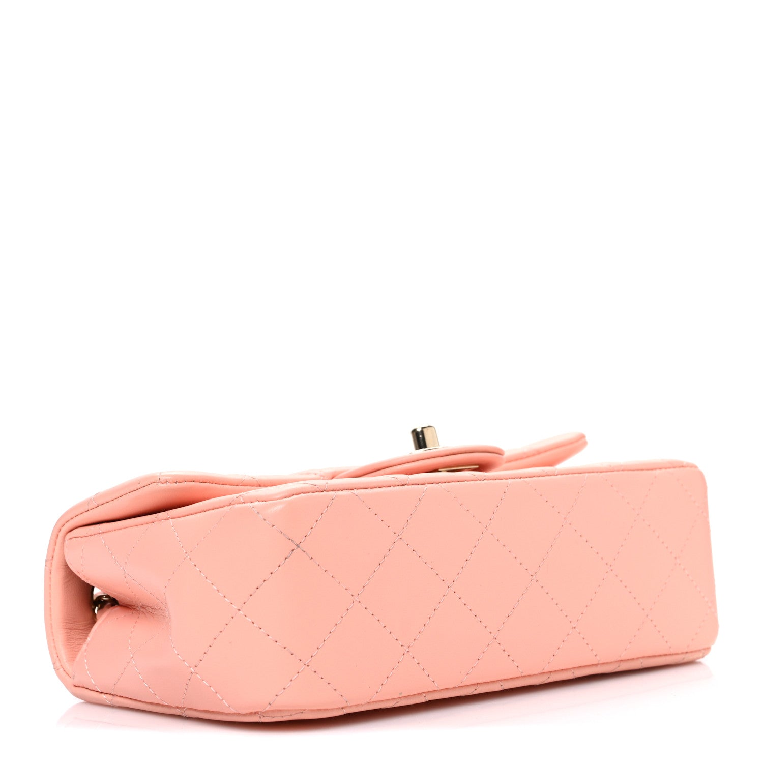 Chanel Lambskin Quilted Mini Rectangular Flap Light Pink 4 of 10