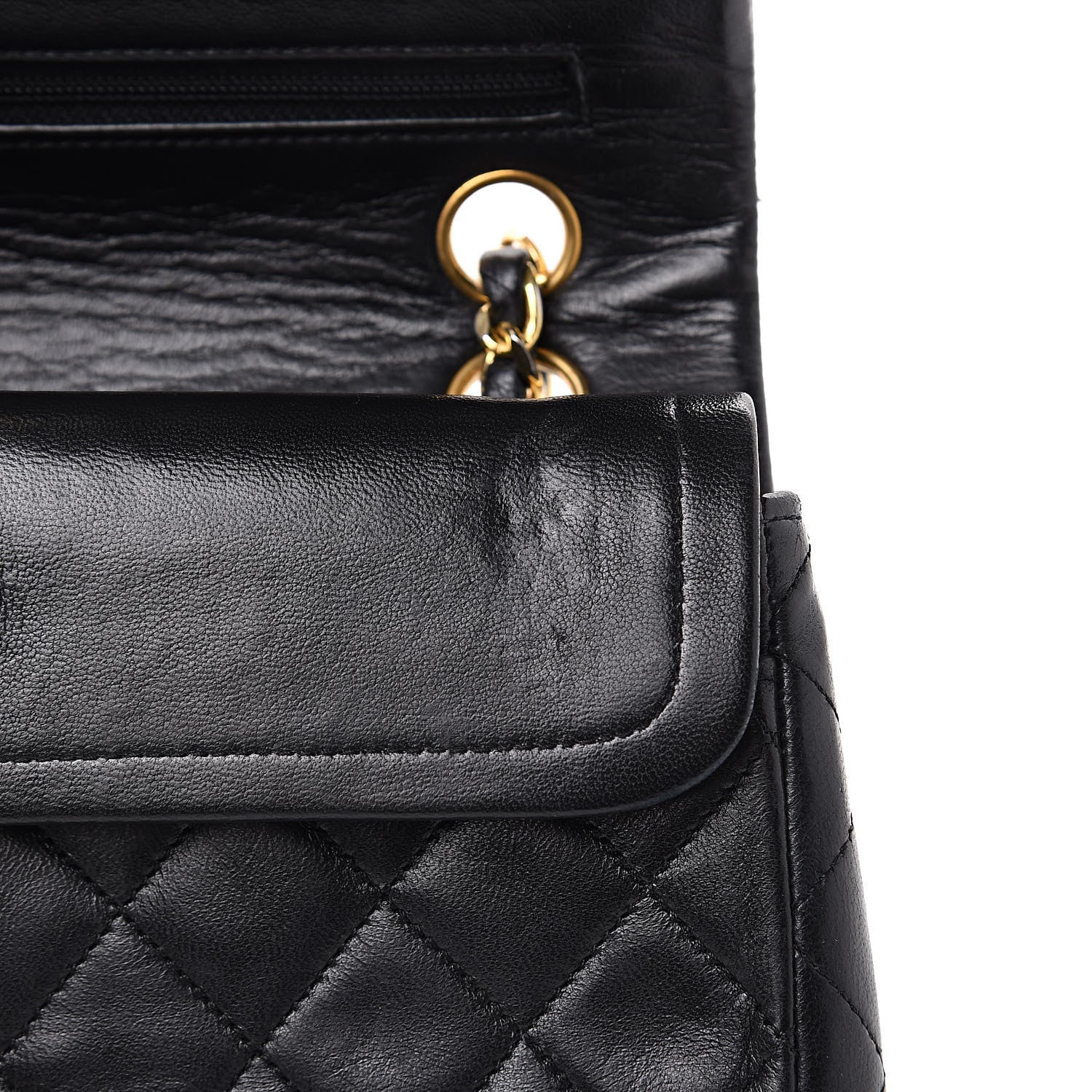Chanel Lambskin Quilted Small Double Flap Black 12 of 21