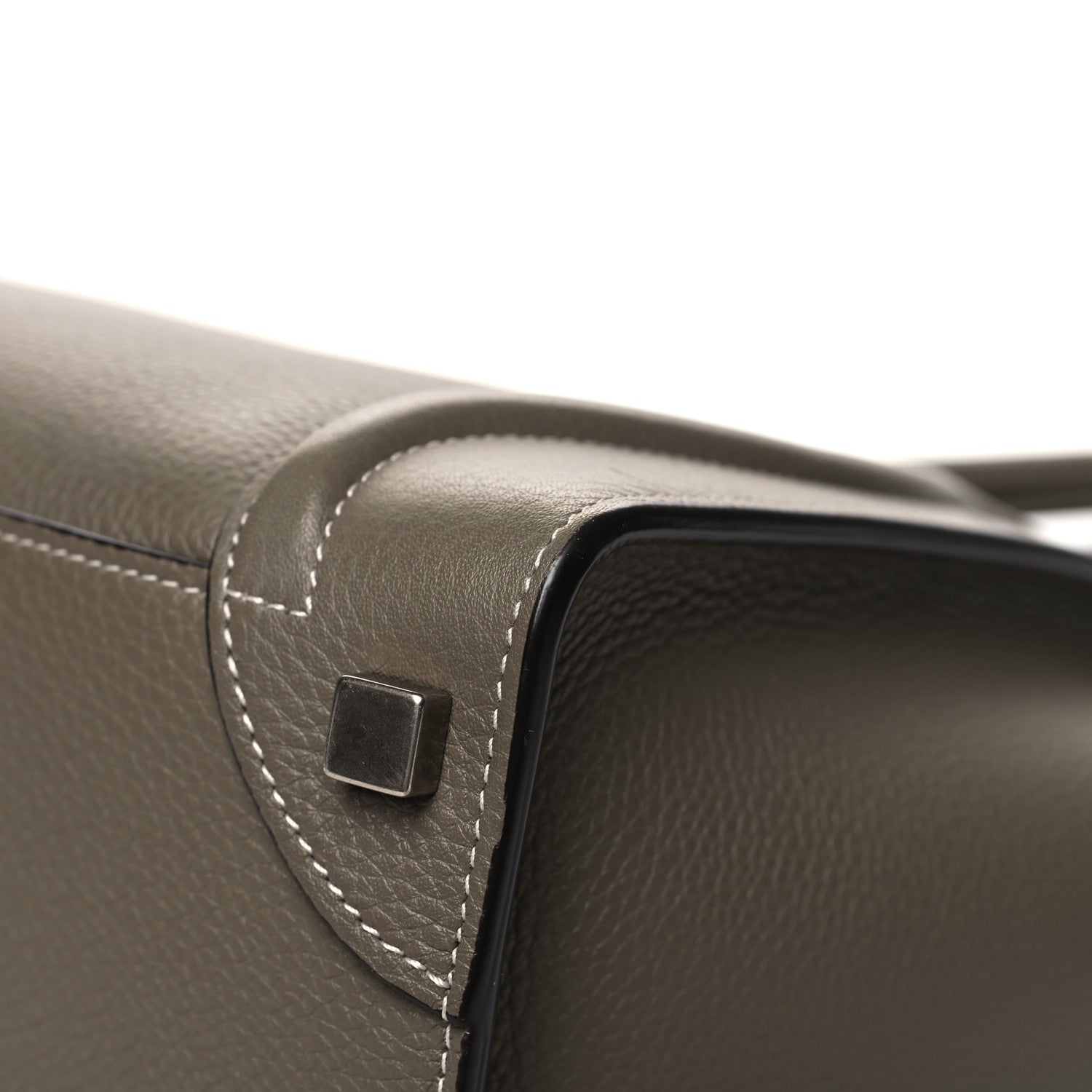Celine Drummed Calfskin Micro Luggage Souris 11 of 11