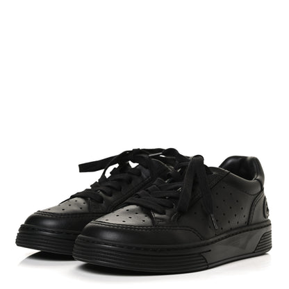 Chanel Calfskin Womens Logo Sneakers 35.5 Black 3 of 11