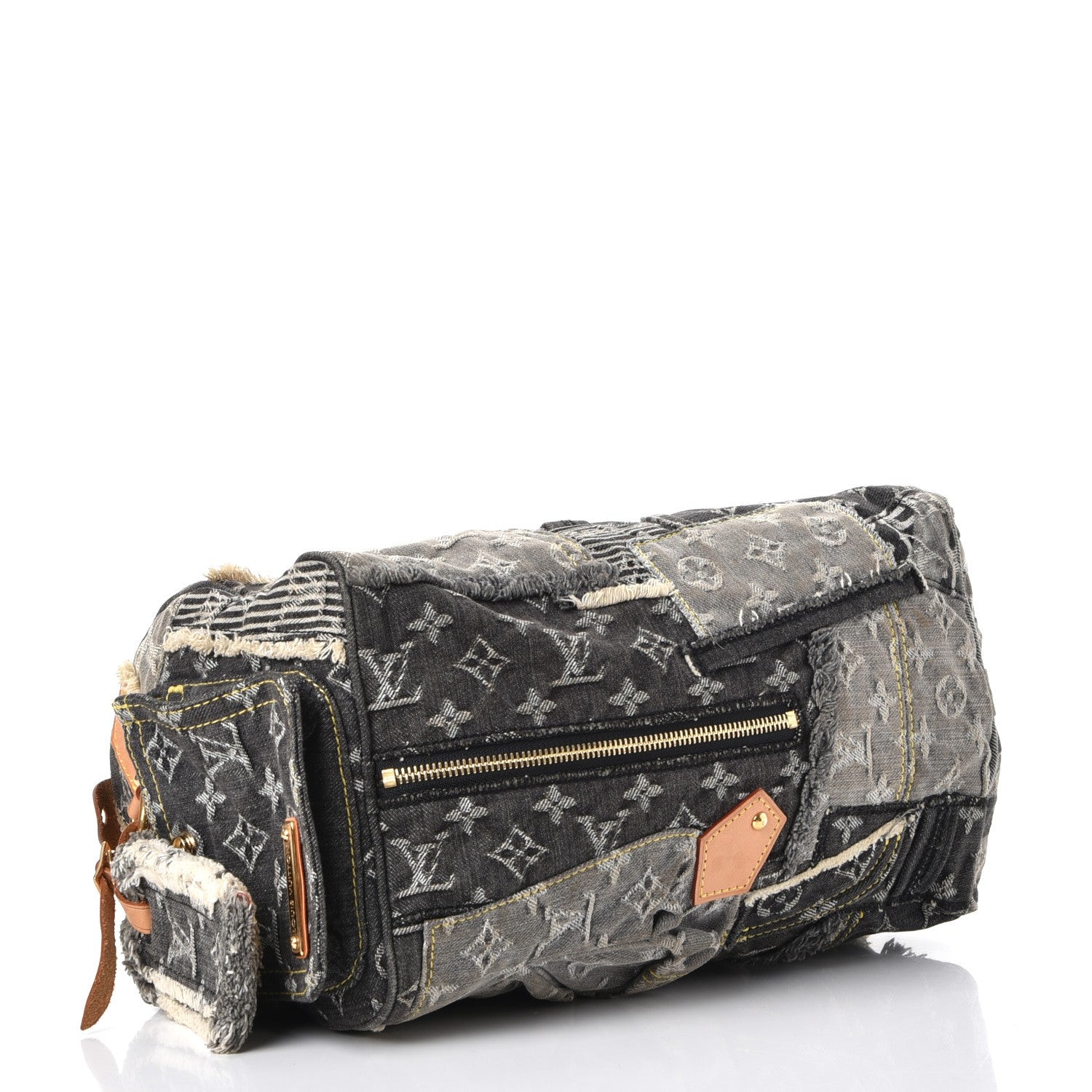 Louis Vuitton Denim Patchwork Speedy 30 Grey 4 of 8
