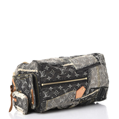Louis Vuitton Denim Patchwork Speedy 30 Grey 4 of 8