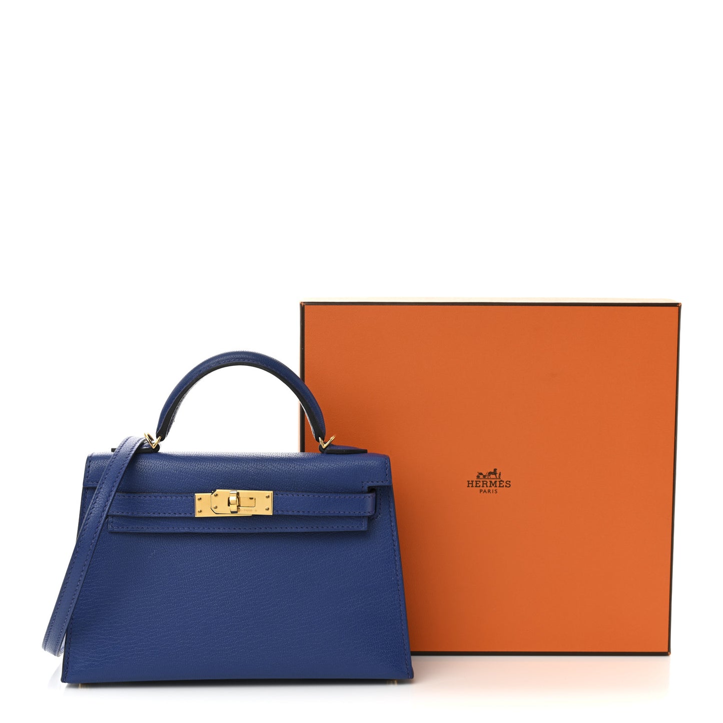 Chevre Mysore Mini Kelly Sellier 20 Bleu Royal