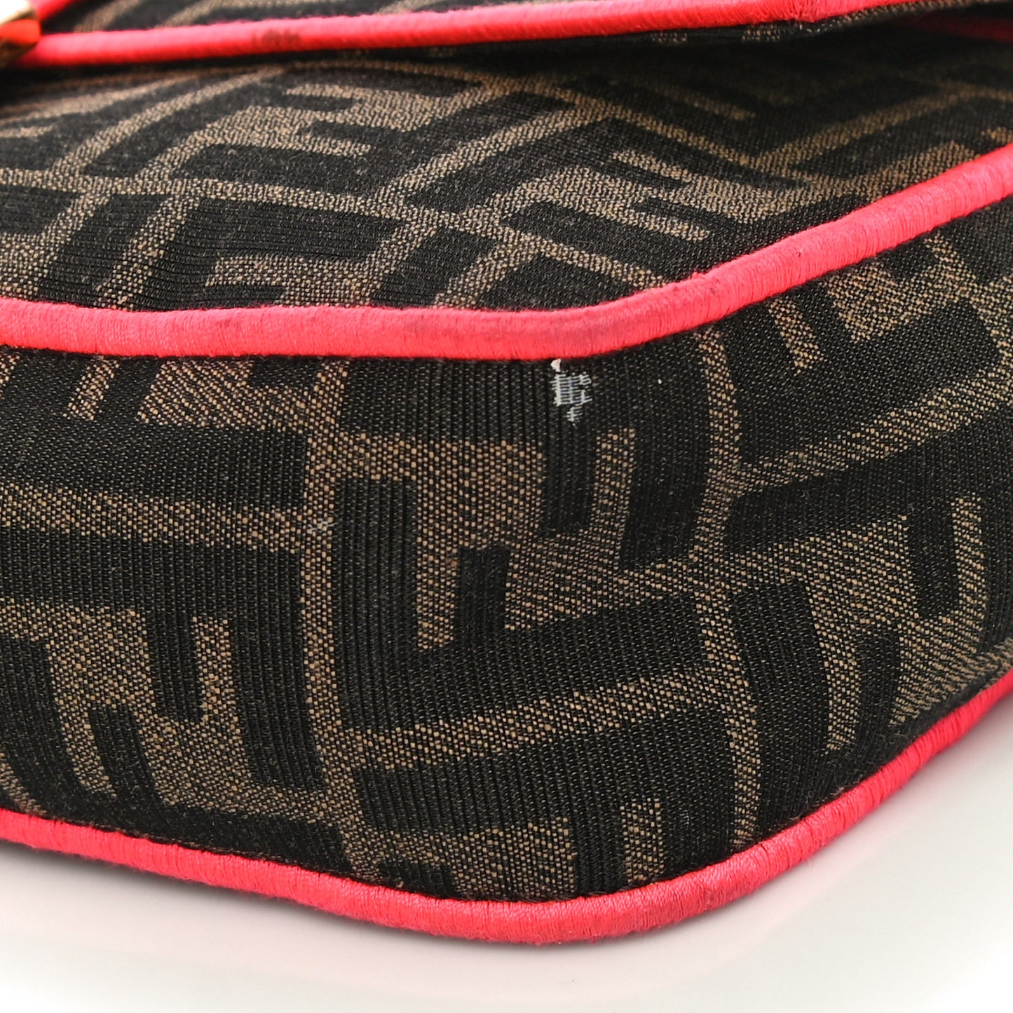 Fabric Jacquard FF 1974 Baguette Tobacco Moro Fuxia Fluo