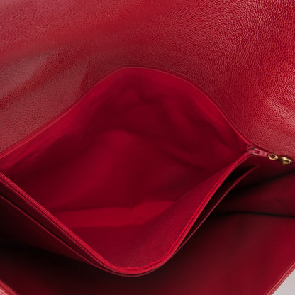Chanel Caviar Quilted Briefcase Laptop Bag Red 8 of 9