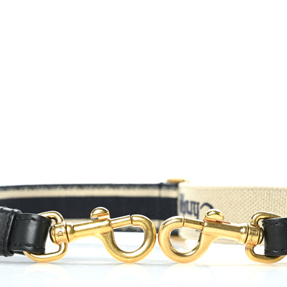 Christian Dior Canvas Embroidered Adjustable Shoulder Strap Black 3 of 5
