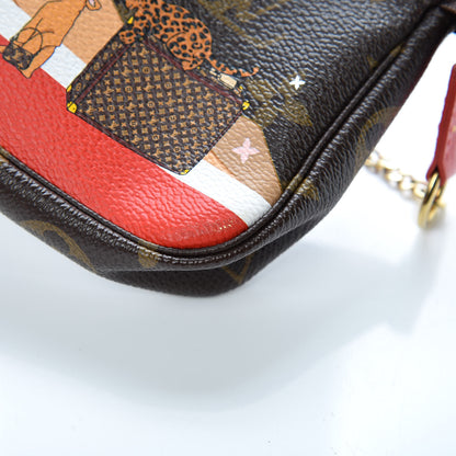 Louis Vuitton Monogram 2018 Christmas Animation Mini Cats Pochette Accessories 10 of 10