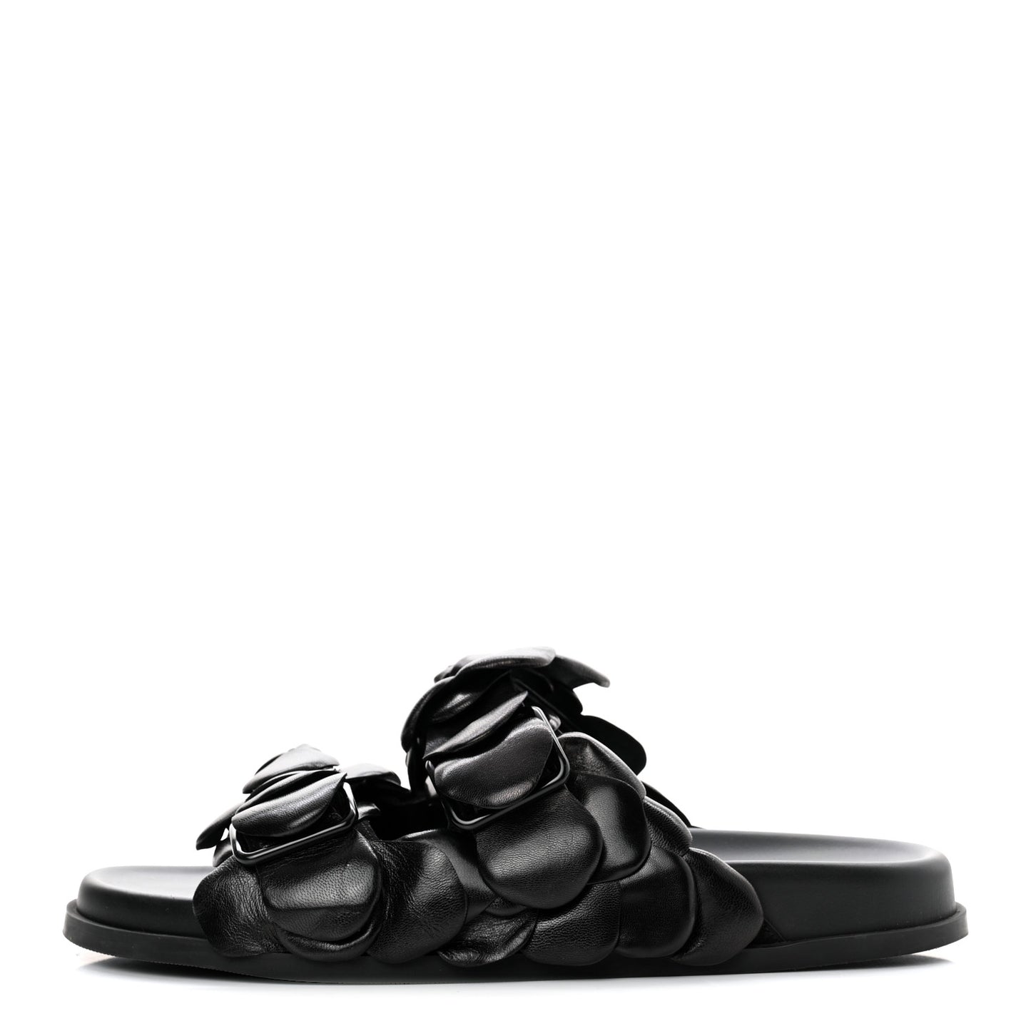 Kidskin Atelier 03 Rose Edition Double Buckle Slide Sandals 40 Black