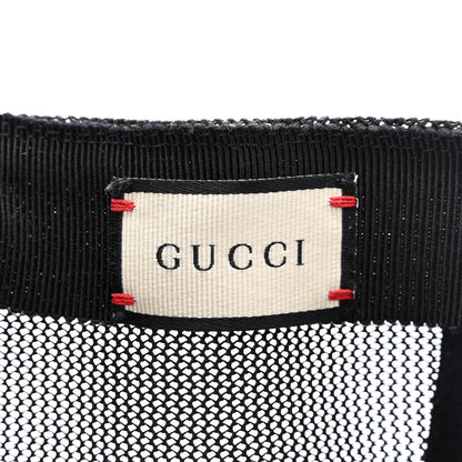 Gucci X SEGA Calfskin GUCCY Stars Baseball Hat XXL Black Gold 9 of 11