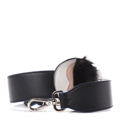 Fendi Vitello Dolce Mink Fur Karlito Inlay Strap You Black Multicolor 2 of 5