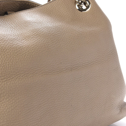 Gucci Pebbled Calfskin Medium Soho Chain Shoulder Bag Beige 11 of 12